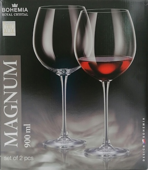 2x MAGNUM - rode wijn - grote wijnglazen - 900 ml