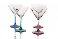 SPECTRUM gekleurde martini glazen 290ml - set 4 stuks