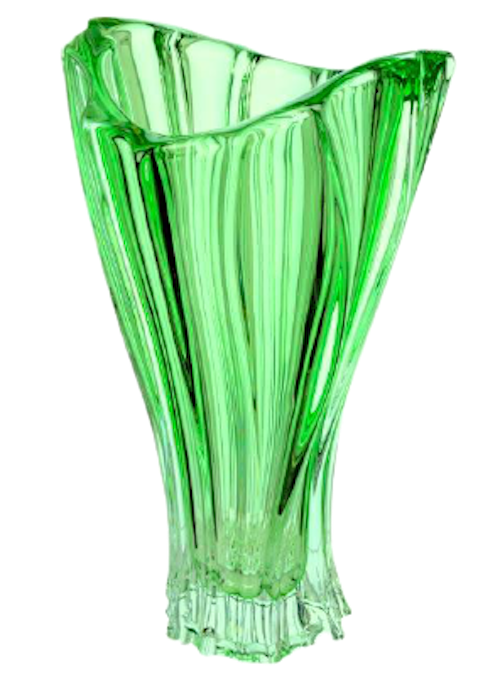 Ontbering lekkage Prestatie PLANTICA kristallen vaas GREEN 32cm - https://kristalshop.nl