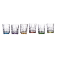 DIPLOMAT gekleurde waterglazen - set 6 stuks