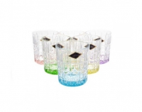 DIPLOMAT gekleurde waterglazen - set 6 stuks