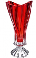 PLANTICA kristallen vaas op voet RED 40cm