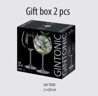 2x GIN TONIC -  glazen -  620ml