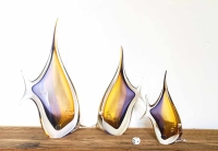 Vis  amber-amethyst 18cm