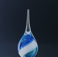 Druppel - mini urn - blauw wit