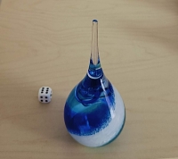 Druppel - mini urn - blauw wit