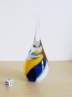 Druppel - mini urn - blauw wit geel