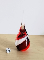 Druppel - mini urn - rood wit