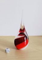 Druppel - mini urn - rood wit