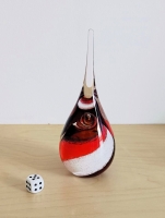 Druppel - mini urn - rood wit